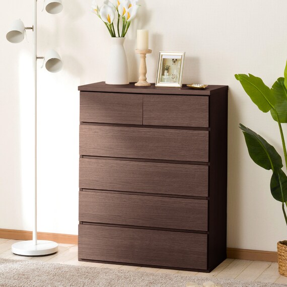 ハイチェスト(エレアK 80 DBR 5段) 1枚目画像