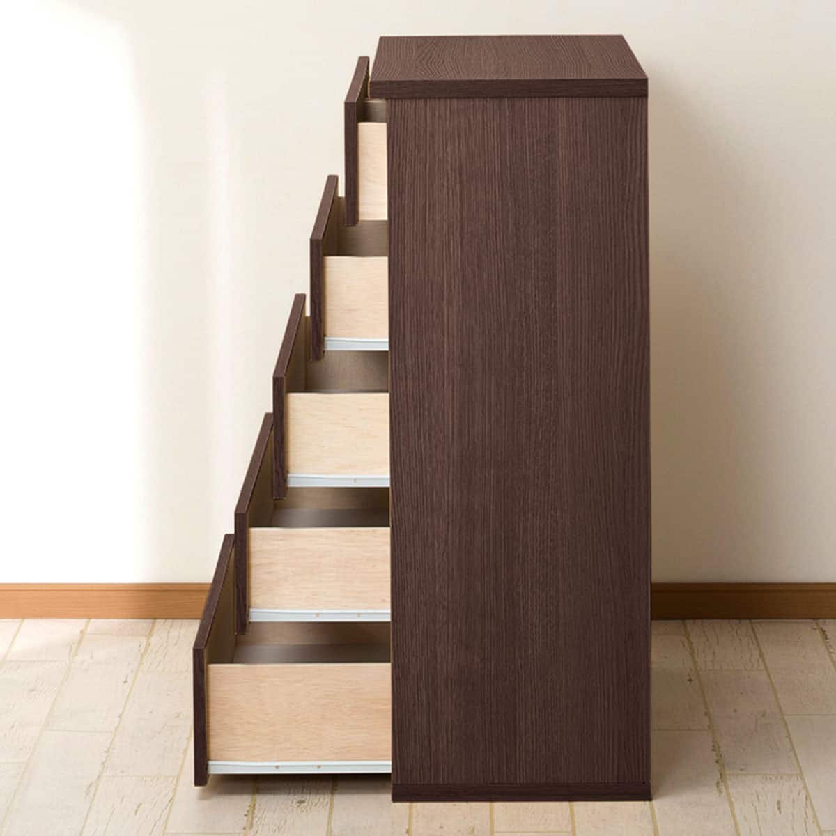 ハイチェスト(エレアK 80 DBR 5段) | ニトリネット【公式】 家具