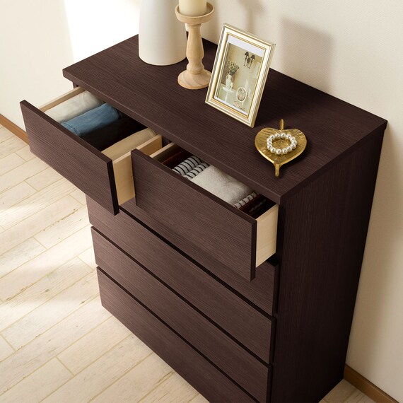 ハイチェスト(エレアK 80 DBR 5段) 11枚目画像