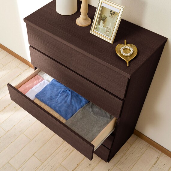 ハイチェスト(エレアK 80 DBR 5段) 12枚目画像