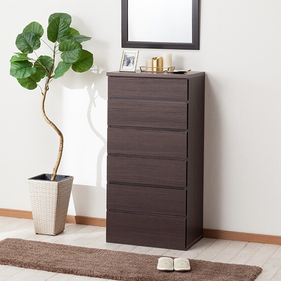 ハイチェスト(エレアK 60 DBR 6段) 1枚目画像