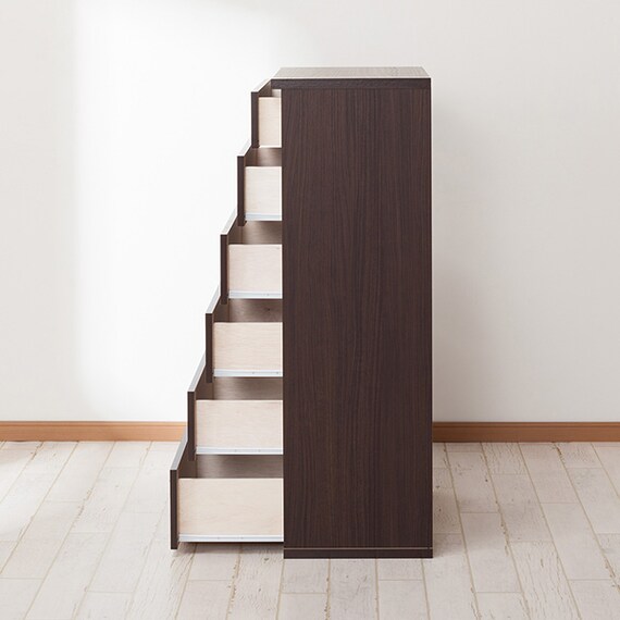 ハイチェスト(エレアK 60 DBR 6段) 5枚目画像