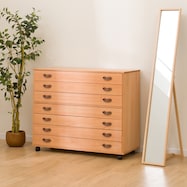 キャスター付き桐チェスト 柿渋仕上げ(MRPA-07)