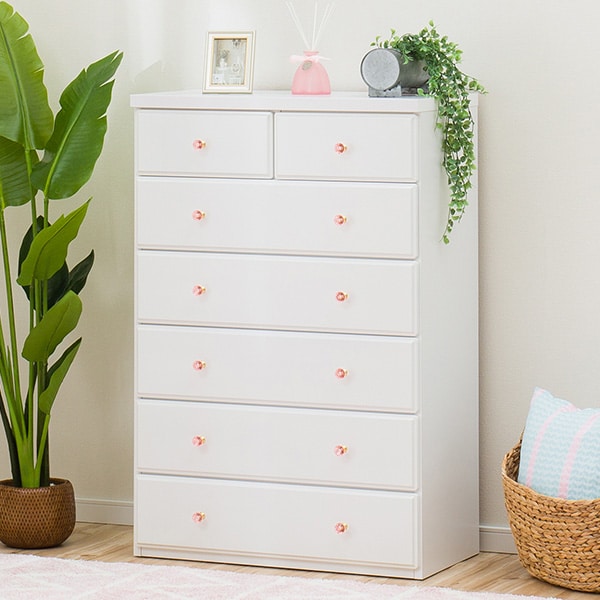 ハイチェスト キラーズ3 75hc Wh 取っ手 ピンク 通販 ニトリネット 公式 家具 インテリア通販