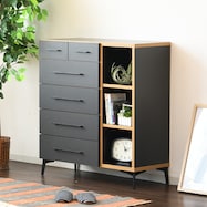 モダンなツートンカラーハイチェスト