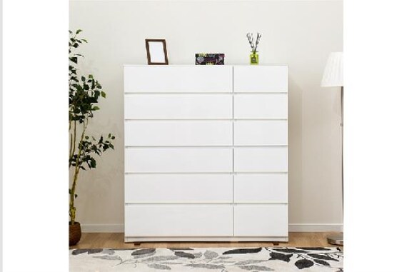 ハイチェスト クエス 120-6HC WH 2枚目画像