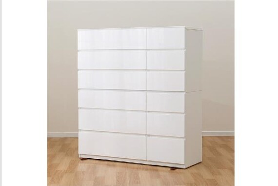 ハイチェスト クエス 120-6HC WH 3枚目画像