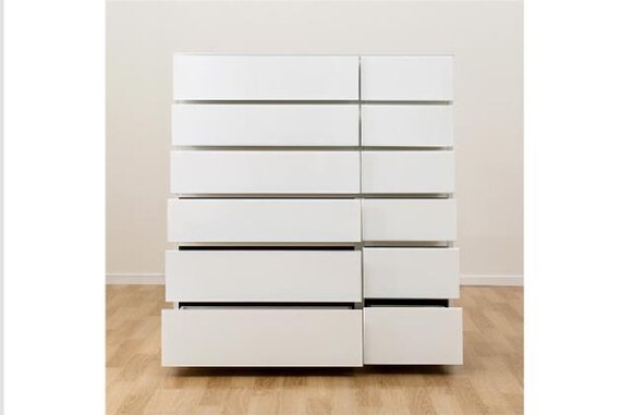 ハイチェスト クエス 120-6HC WH 7枚目画像