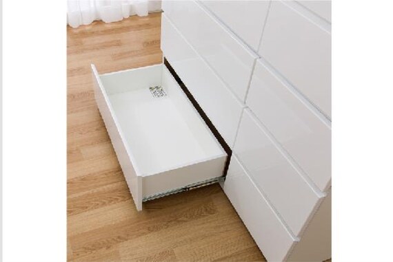 ハイチェスト クエス 120-6HC WH 12枚目画像