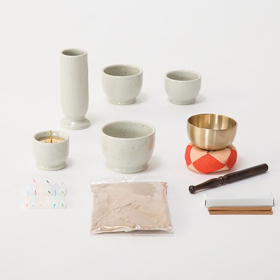 仏具(五具足・りん)セット(SY01 白) 3枚目画像