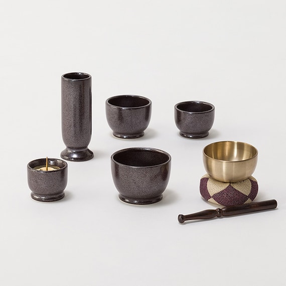 仏具(五具足・りん)セット(SY01 黒) 2枚目画像