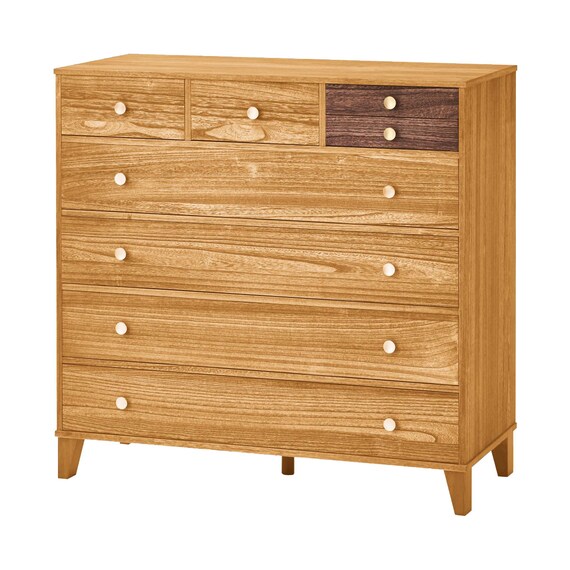 脚付き桐オイルチェスト５段 NA 1枚目画像