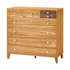 脚付き桐オイルチェスト5段 NA 1枚目画像