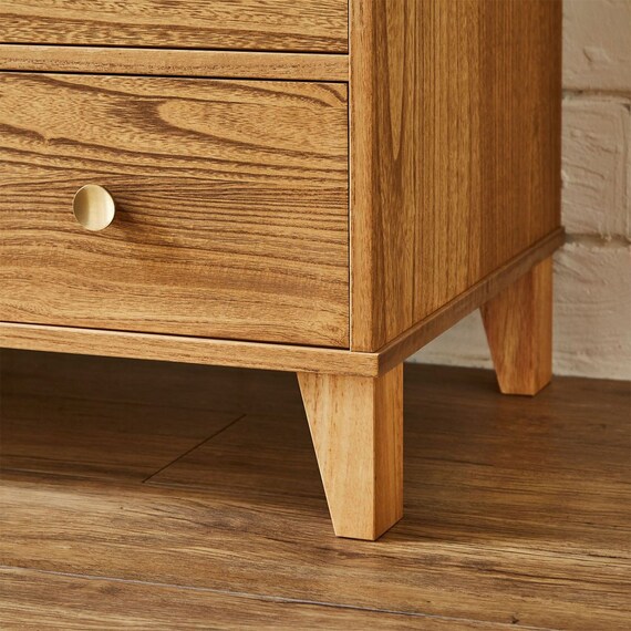 脚付き桐オイルチェスト５段 NA 3枚目画像