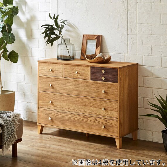 脚付き桐オイルチェスト５段 NA 5枚目画像