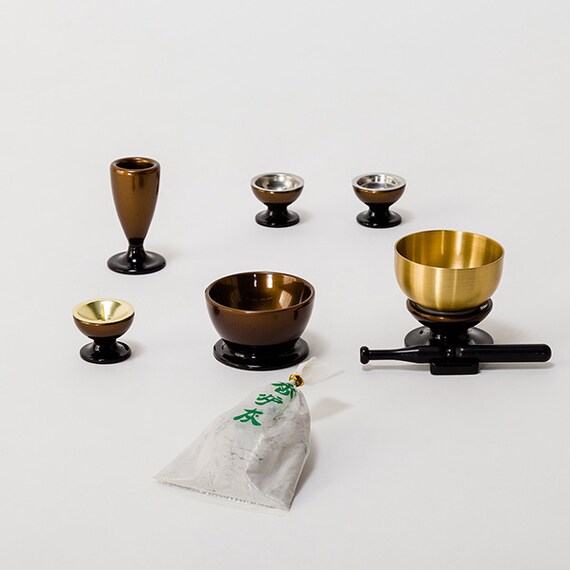 仏具(五具足・りん)セット(MG01 琥珀ぼかし) 3枚目画像