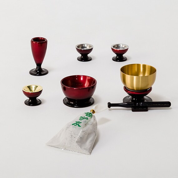 仏具(五具足・りん)セット(MG01 ワインぼかし) 3枚目画像