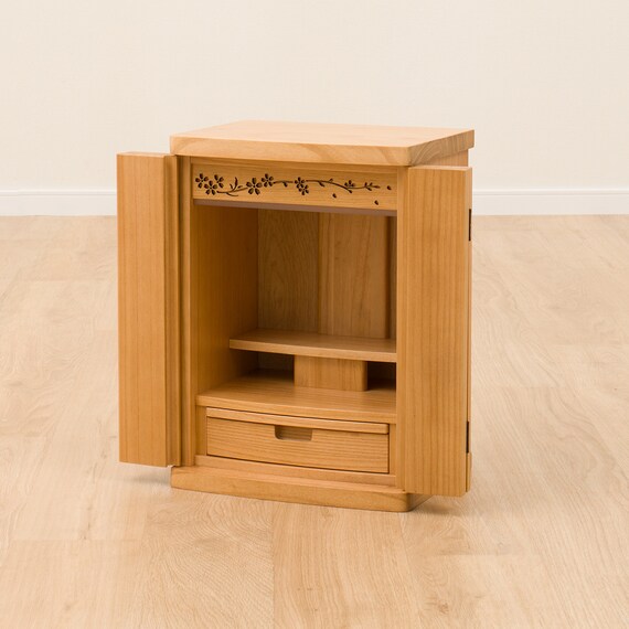 LED照明付きミニ仏壇15号(NB40 LED15 LBR) 8枚目画像