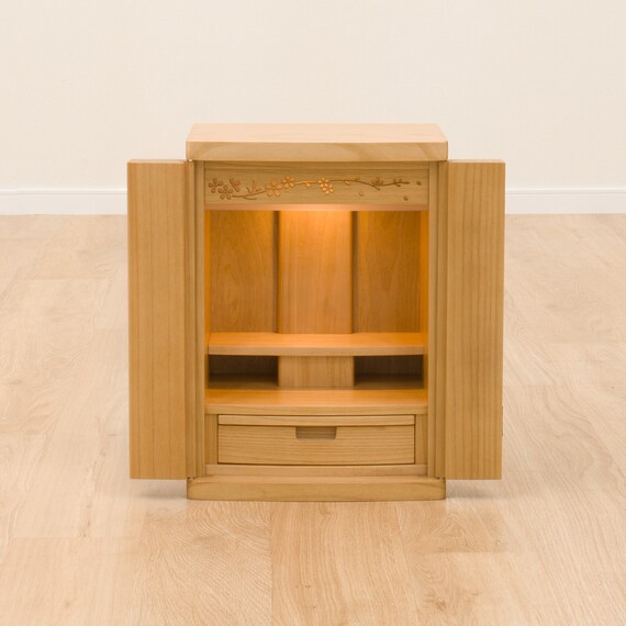 LED照明付きミニ仏壇15号(NB40 LED15 LBR) 12枚目画像