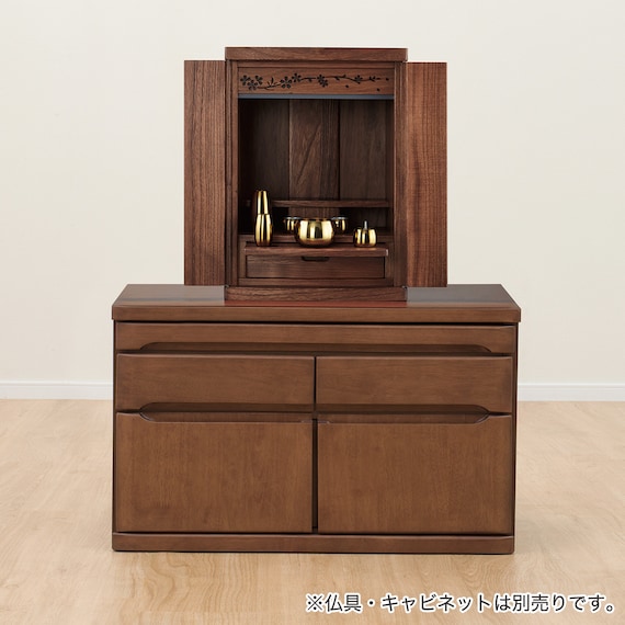 LED照明付きミニ仏壇15号(NB40 LED15 MBR) 13枚目画像