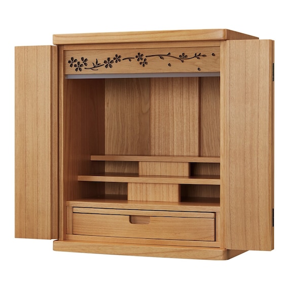 LED照明付きミニ仏壇18号(NB40 LED18 LBR) 1枚目画像