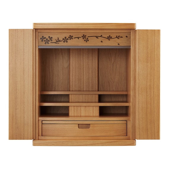 LED照明付きミニ仏壇18号(NB40 LED18 LBR) 6枚目画像