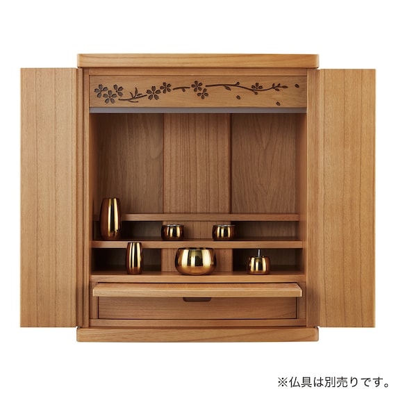 LED照明付きミニ仏壇18号(NB40 LED18 LBR) 7枚目画像