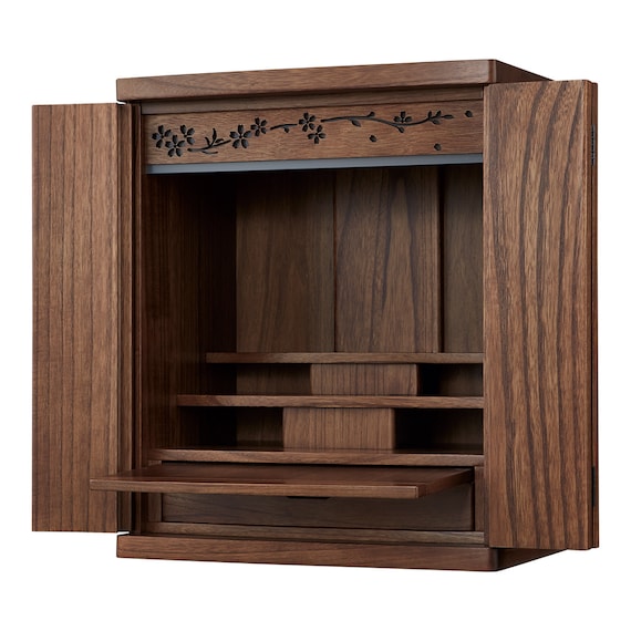 LED照明付きミニ仏壇18号(NB40 LED18 MBR) 7枚目画像