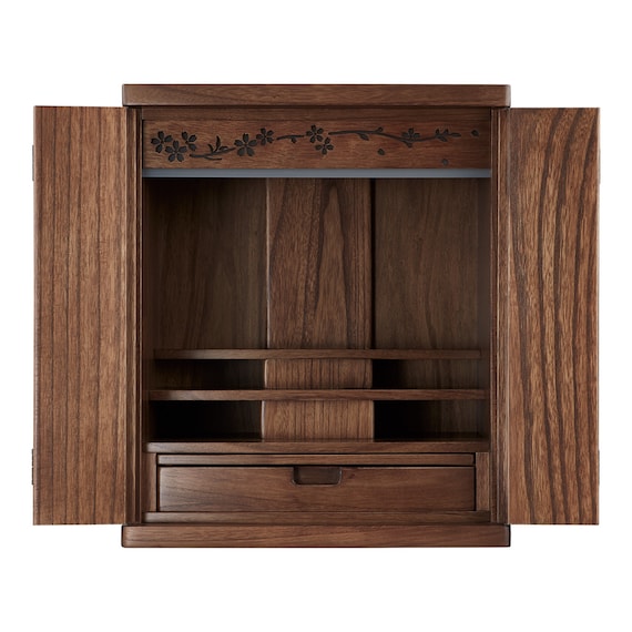 LED照明付きミニ仏壇18号(NB40 LED18 MBR) 8枚目画像