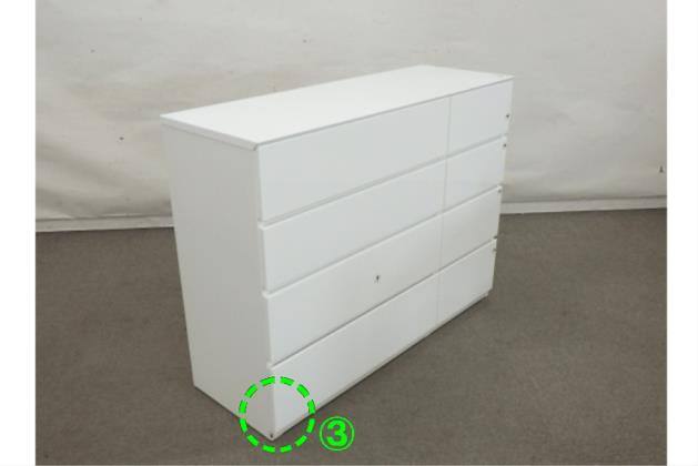 ﾛｰﾁｪｽﾄ ｸｴｽ 120-4LC WH | ニトリネット【公式】 家具・インテリア通販