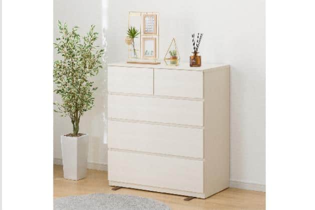 ニトリ　ローチェスト(クエス 80-4LC WH)ホワイト　4段 ﾛｰﾁｪｽﾄ ｸｴｽ 80-4LC WW | ニトリネット【公式】 家具・インテリア通販