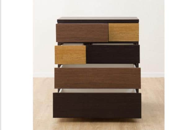 S159 ⭐ NITORI ニトリ ローチェスト(カレナ 80LC DBR) 幅80cm USED 美品