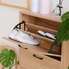 ナチュラルなデザインの3段薄型シューズBOX(NA) 5枚目画像