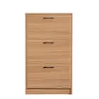 ナチュラルなデザインの3段薄型シューズBOX(NA) 9枚目画像