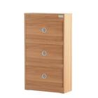 ナチュラルなデザインの3段薄型シューズBOX(NA) 13枚目画像