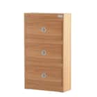 ナチュラルなデザインの3段薄型シューズBOX(NA) 13枚目画像