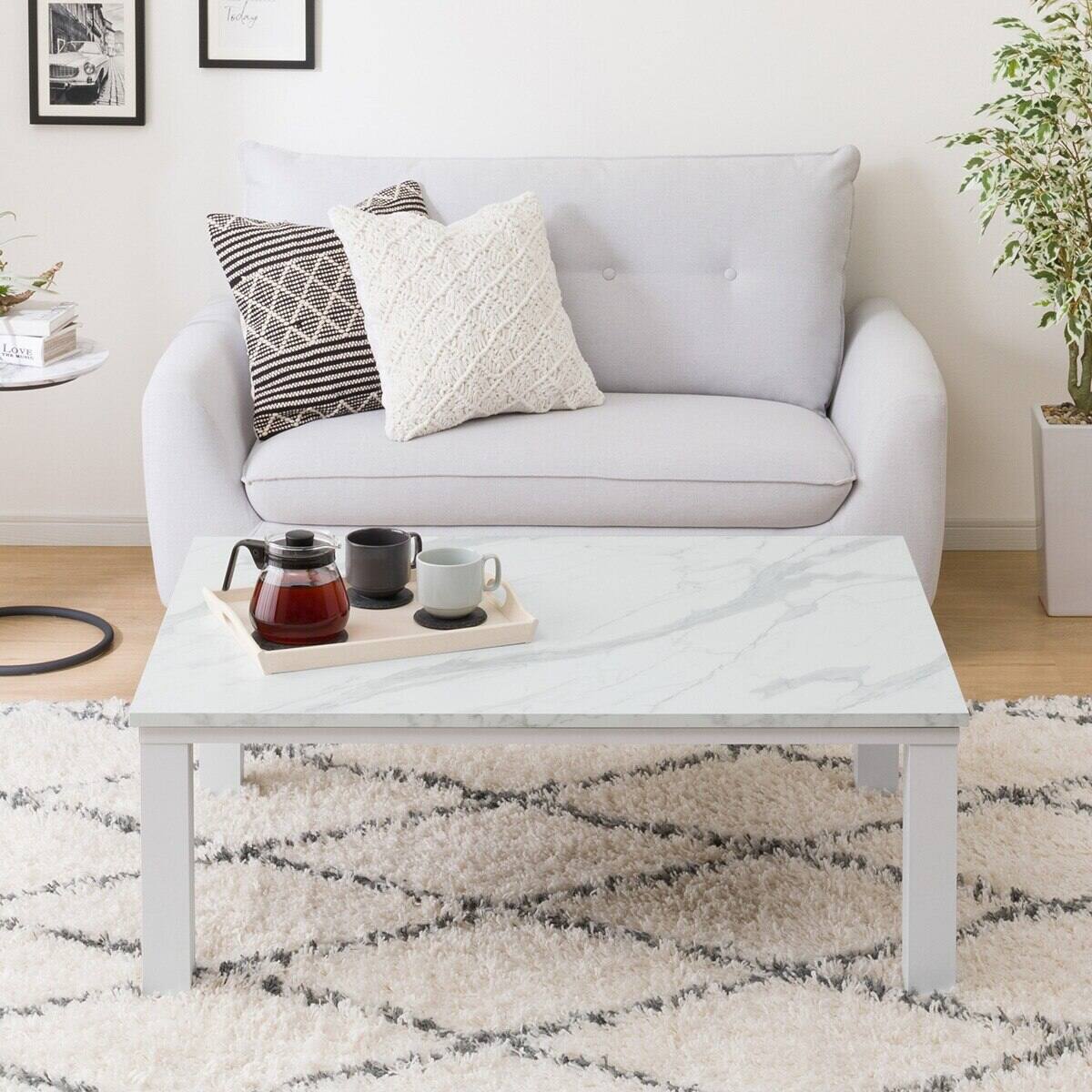 大理石調のリビングこたつ(LM23 105WH) | ニトリネット【公式】 家具