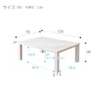 大理石調のリビングこたつ(LM23 105WH) 14枚目画像