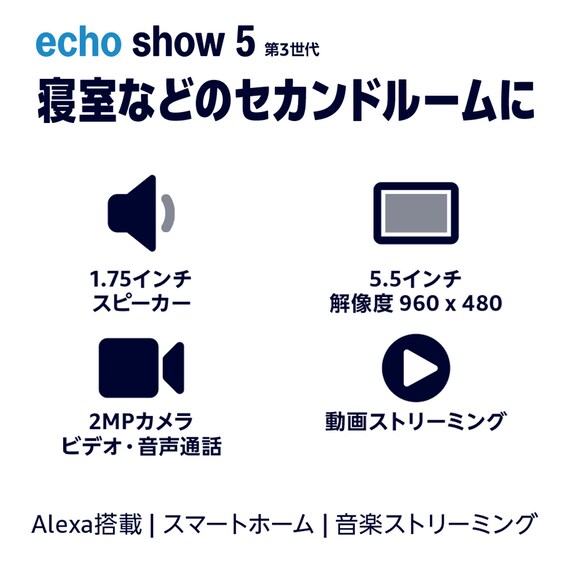 スマートスピーカー (Amazon Echo Show 5) 2枚目画像