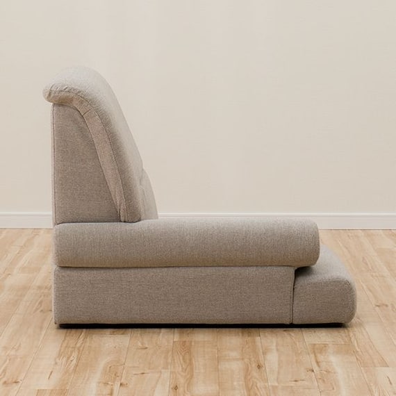 1人掛けローソファ 布張りタイプ (Nゲート 右肘 BE) 5枚目画像