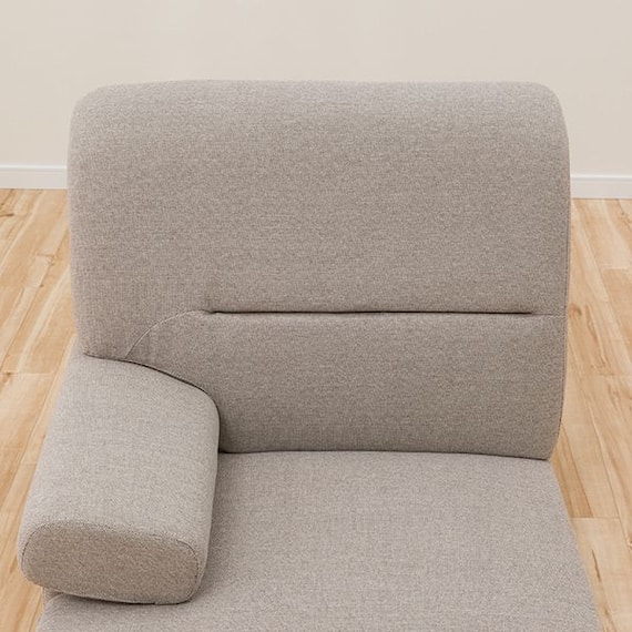 1人掛けローソファ 布張りタイプ (Nゲート 右肘 BE) 12枚目画像