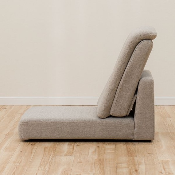 1人掛けローソファ 布張りタイプ (Nゲート 肘なし BE) 3枚目画像