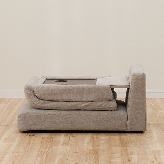 1人掛けローソファ 布張りタイプ (Nゲート 肘なし BE) 4枚目画像