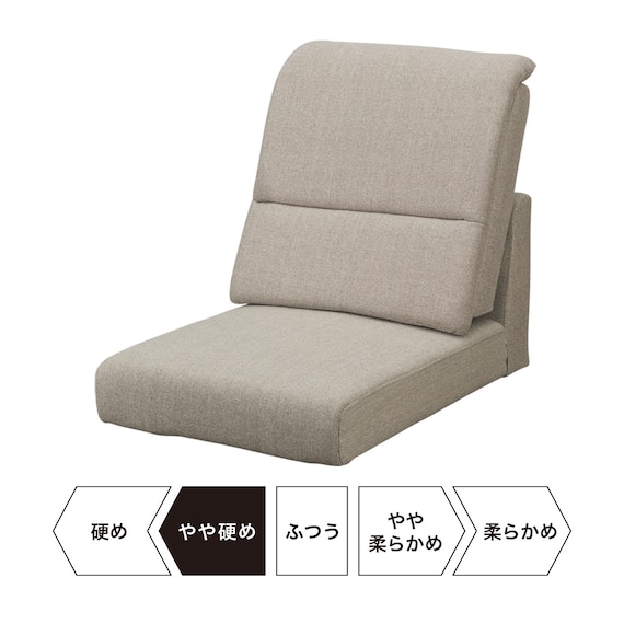 1人掛けローソファ 布張りタイプ (Nゲート 肘なし BE) 18枚目画像