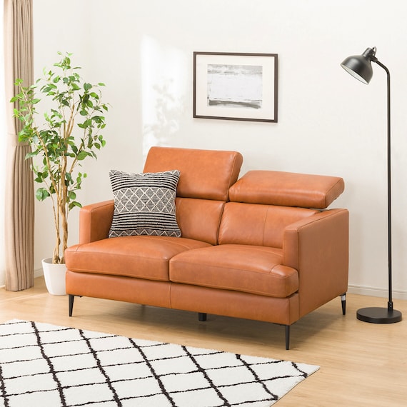 2人掛けソファ 本革(一部合成皮革)タイプ (サザーラC2 BR) 7枚目画像