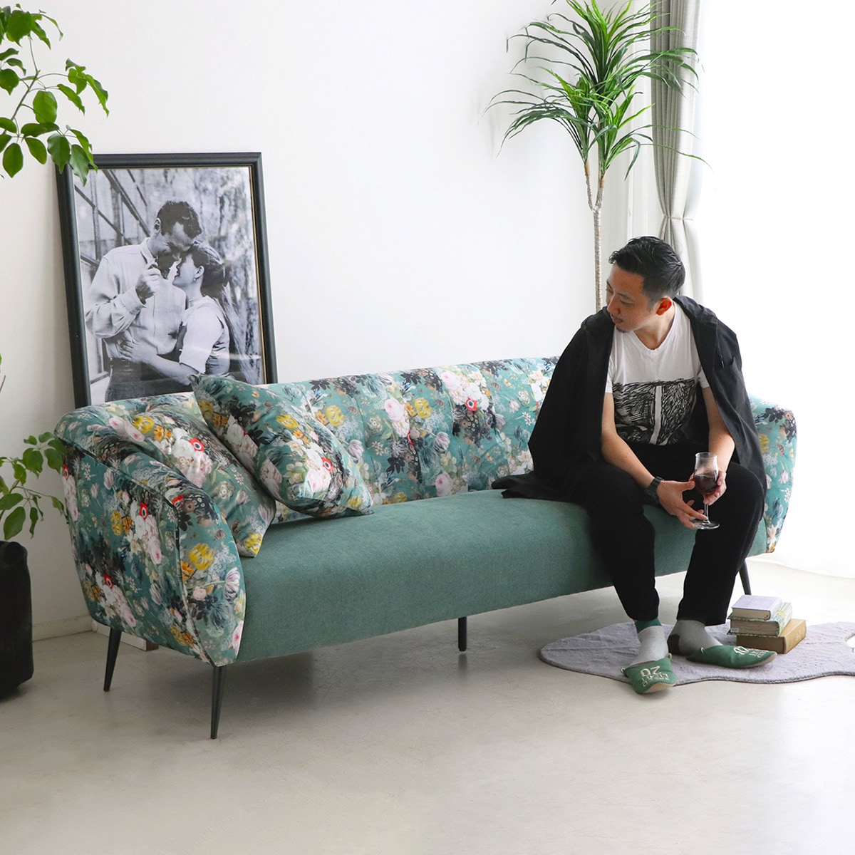 3人掛けソファ 布張りタイプ (TM02 GR) | ニトリネット【公式】 家具