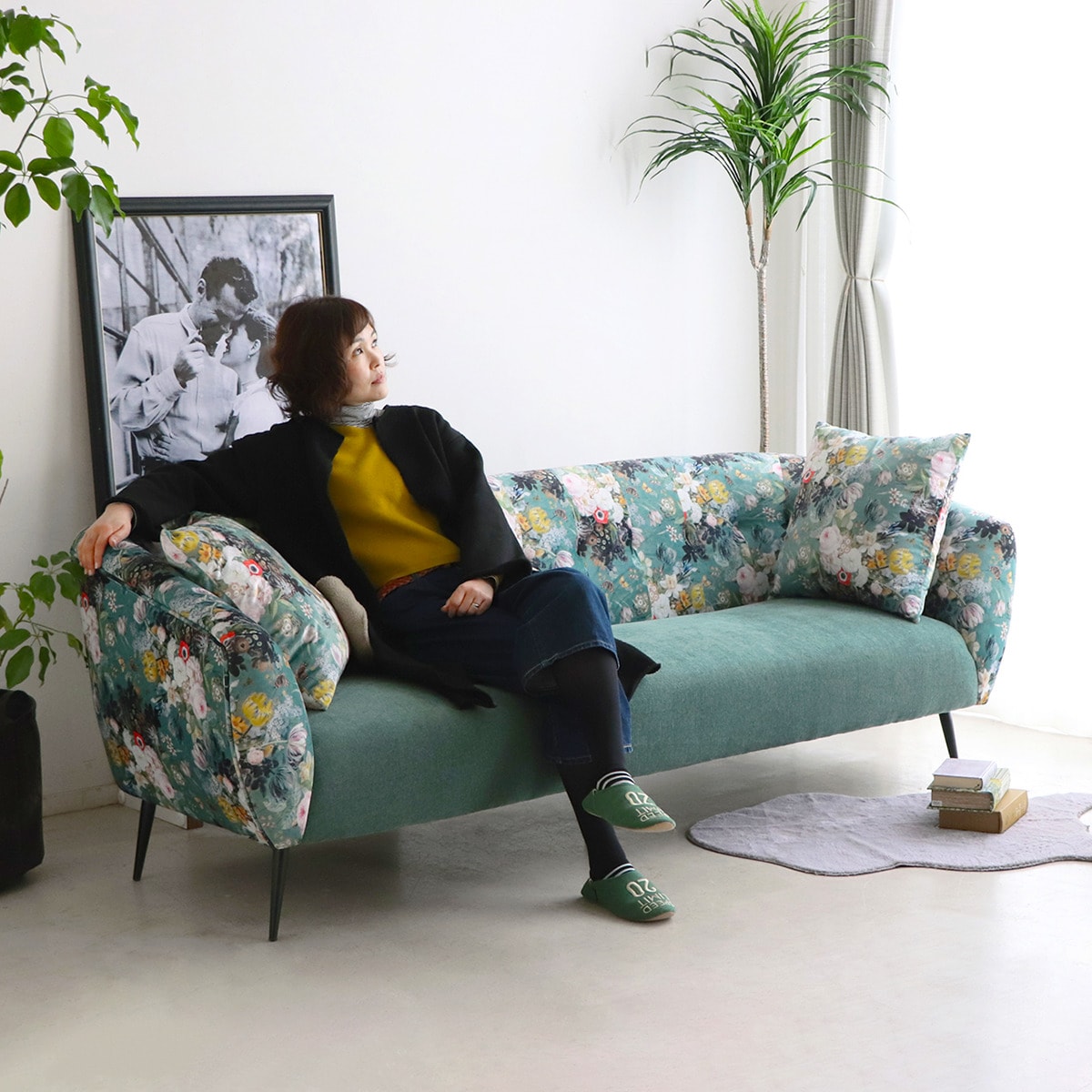 モダンなファブリック3人掛けソファ　ニトリ　カフェオレさま専用 モダンなファブリック3人掛けソファ ニトリ カフェオレさま専用