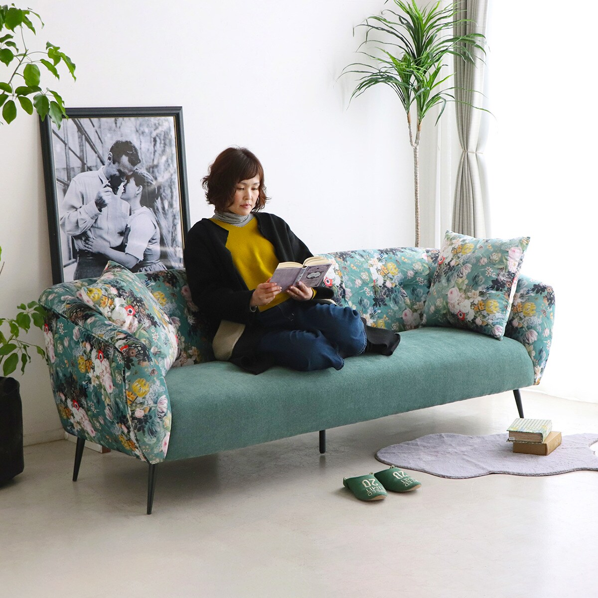 3人掛けソファ 布張りタイプ (TM02 GR) | ニトリネット【公式】 家具