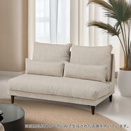 2人掛け肘なしソファ 布張りタイプ (RJ001)