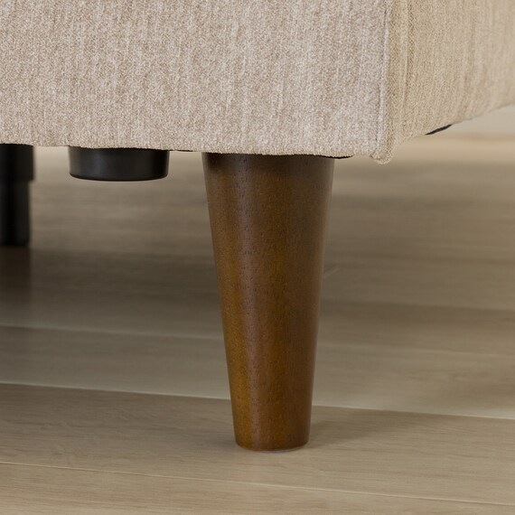 シェーズロングソファ 布張りタイプ (RJ001 BE) 10枚目画像